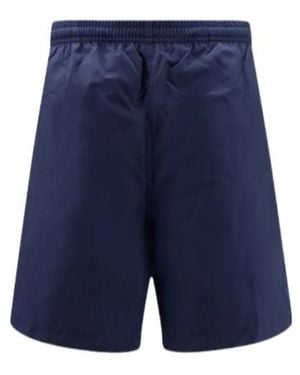 Ami Paris Logo Plain Elasticated Waistband Swim Shorts - Blue