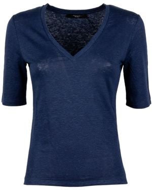 Weekend by Maxmara Opzione V-Neck T-Shirt - Blue