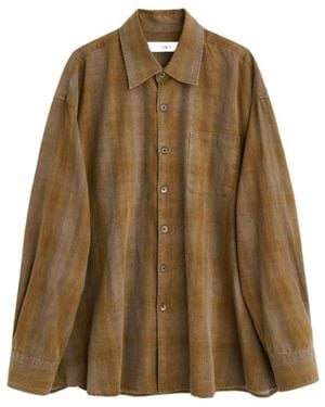 Our Legacy Borrowed Oversized Check Shirt - Brown