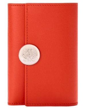 Loewe Pebble Small Vertical Wallet - Red