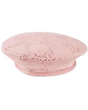 Gucci Gg Crochet Beret - Pink