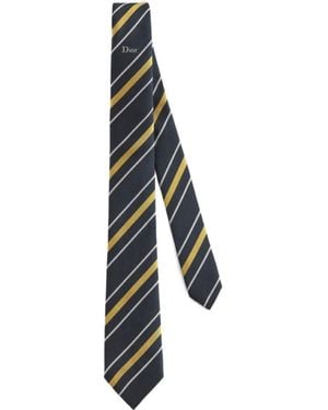 Dior Homme Striped Tie - White