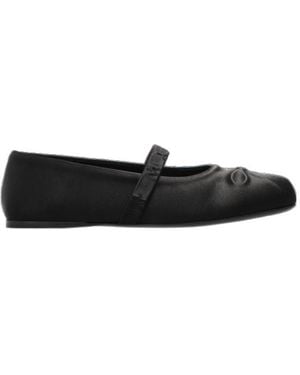 フラットシューズ MARNI MJMS007700P362800M81 Ballerinas mary jane shoes in Black mesh Mary Jane ballet flat with crystals | Marni