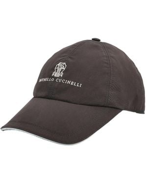 Brunello Cucinelli Logo Embroidered Baseball Cap - Brown