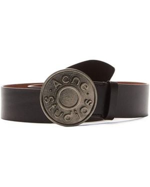 Acne Studios Round-Buckle Leather Belt - Brown