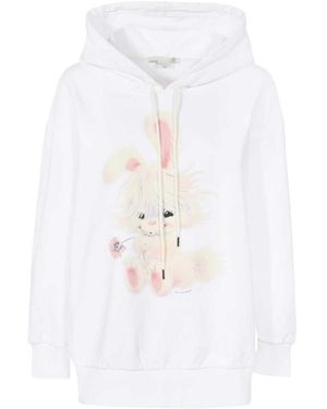 Stella McCartney Lunar New Year Drawstring Jersey Hoodie - White