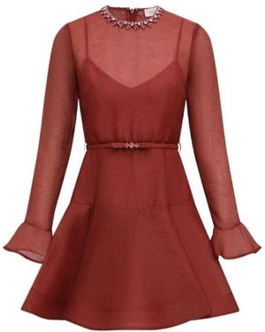 Designer Red Peplum Dresses for Women - Up to 60% off | Lyst