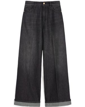 Max Mara 'S Lusso Wide Leg Jeans - Grey
