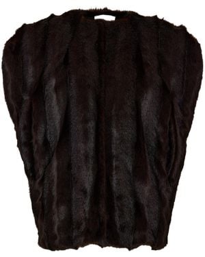 Magda Butrym Sleeveless Fur Garment - Black
