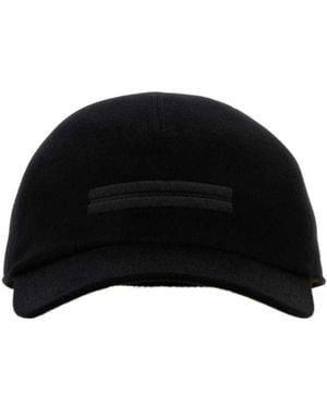 ZEGNA Logo Detailed Baseball Cap - Black