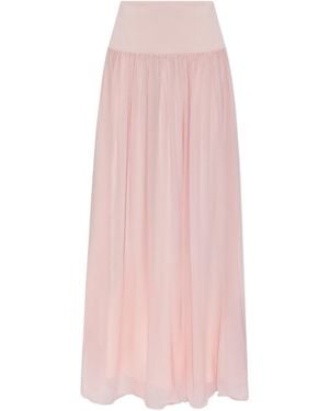 Posse Solene Gathered Maxi Skirt - Pink