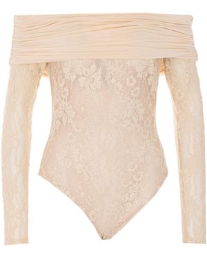 Zimmermann Rebellion Draped Bodysuit - Natural