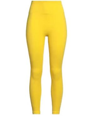 Max Mara High-Waisted, Form-Fitting Leggings - Yellow