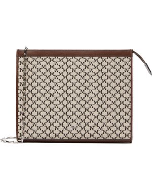 Max Mara Cotton Jacquard Medium Pouch - Natural