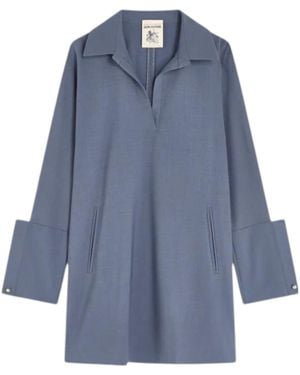 Semicouture Long-Sleeve Mini Dress - Blue