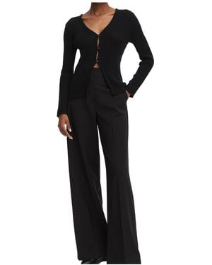 Calvin Klein Single-Breasted Knit Cardigan - Black