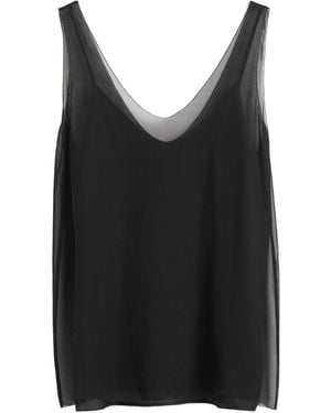 TOTEME Chiffon Camisole Top - Black