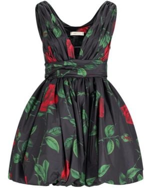 Blumarine Floral Printed Dress - Black