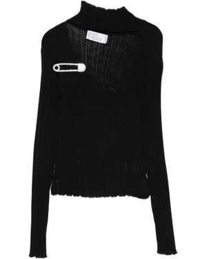 GIUSEPPE DI MORABITO Cut-Out Knitted Jumper - Black