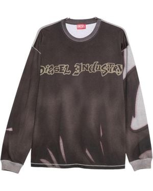 DIESEL Crewneck T-Shirt - Brown