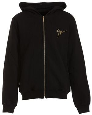 Giuseppe Zanotti Lr-17 Zipped Straight Hem Hoodie - Black