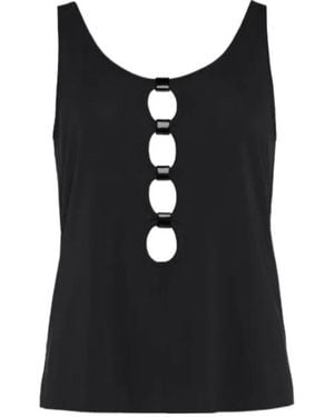 Eres Curl Cutout Top - Black