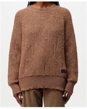 DSquared² Long-Sleeved Crew Neck Jumper - Brown