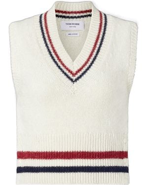 Thom Browne V-Neck Vest - Grey