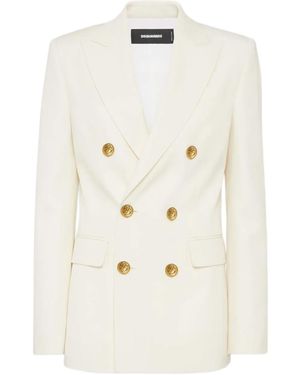 DSquared² Double-Breasted Blazer - White