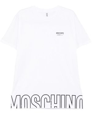 Moschino Logo-Print Cotton T-Shirt - White