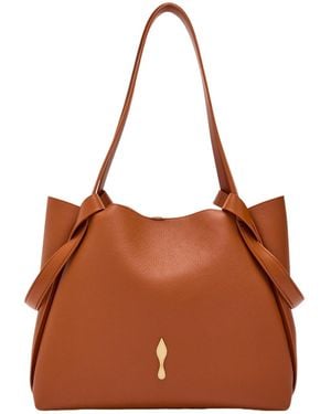 Christian Louboutin Grain Leather Handbag - Brown
