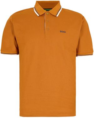 BOSS Logo Short-Sleeve Polo Shirt - Orange
