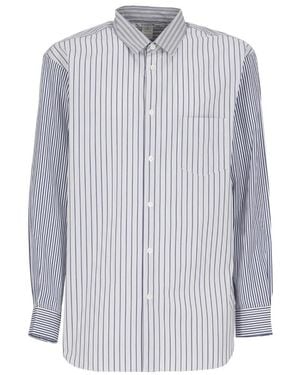 Comme des Garçons Comme Des Garçons Shirt Striped Button-Up Shirt - Blue