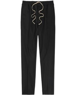 Rick Owens Slim-Leg Stretch-Wool Sweatpants - Black