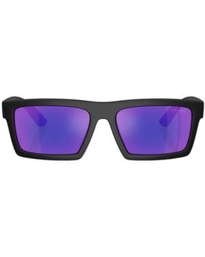 Prada Linea Rossa Prada Eyewear Rectangular Frame Sunglasses - Purple