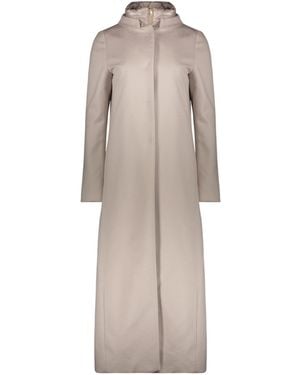 Herno Padded-Collar Cashmere Coat - Natural