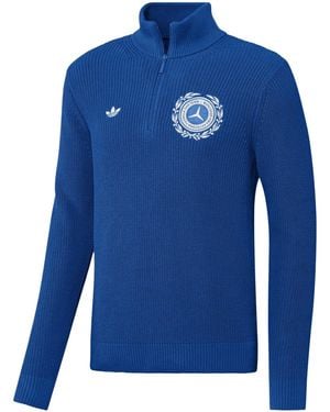 adidas Originals Solid Colour Knit Jumper - Blue