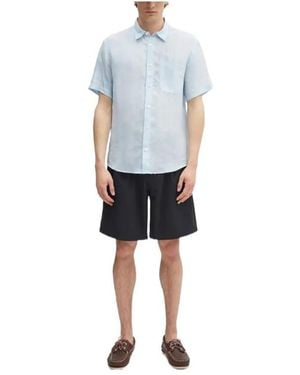 A.P.C. Short-Sleeve Pocket Shirt - Blue