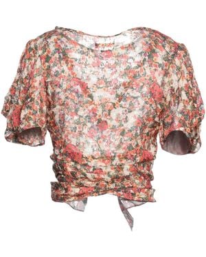 Isabel Marant Floral Short-Sleeve Top - Pink
