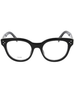 Celine Round-Frame Eyeglasses - White