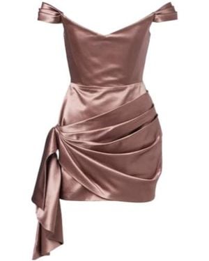 Alex Perry Off-Shoulder Cotton And Silk Satin Minidress - Multicolour