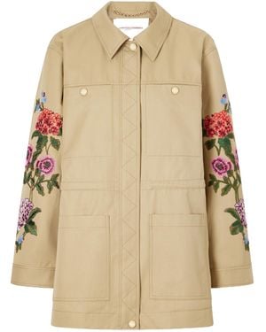 Carolina Herrera Cotton-Gabardine Jacket - Natural