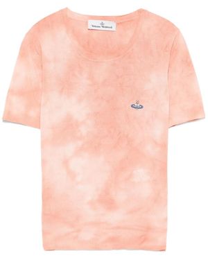 Vivienne Westwood Orb-Embroidered T-Shirt - Pink