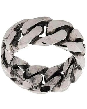 Emanuele Bicocchi Rigid Curb Chain-Style Ring - White