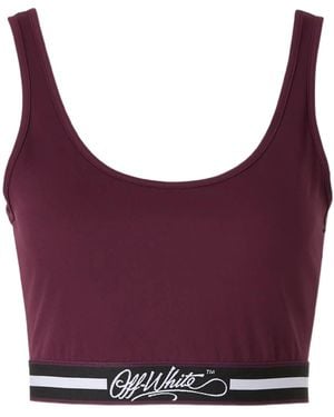 Off-White c/o Virgil Abloh Logo Band Sleeveless Top - Purple