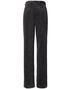 Tory Burch High-Waist Corduroy Wide-Leg Trousers - Black
