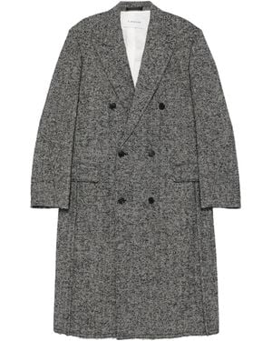 Lanvin Double-Breastedlong-Sleevedcoat - Gray