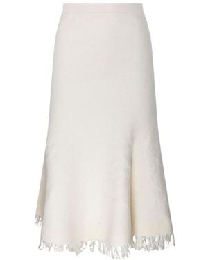 Bottega Veneta Flared Midi Skirt - White