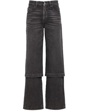 The Attico Jeans Lunghi a Gamba Ampia | Nero | IT