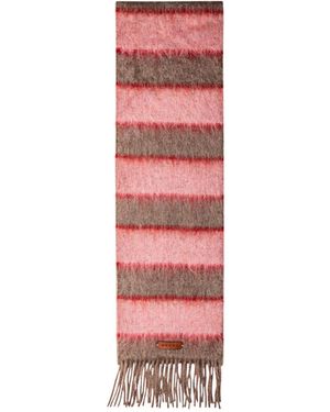 Marni Logo Patch Fringed Sacrf - Red